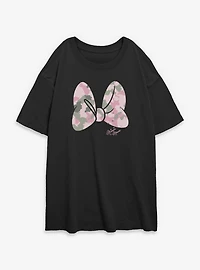 Disney Minnie Mouse Camo Bow Womens Oversized T-Shirt