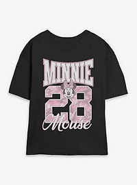 Disney Minnie Mouse 28 Collegiate Womens Skimmer T-Shirt