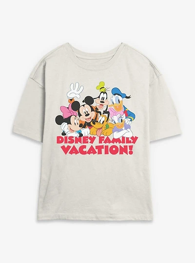 Disney Mickey Mouse & Friends Group Family Vacation Womens Skimmer T-Shirt