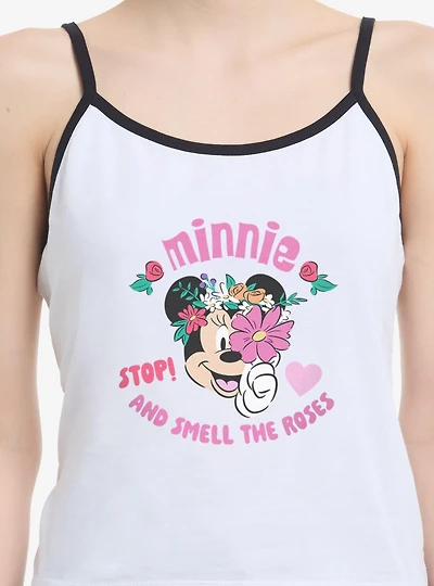 Disney Minnie Mouse Stop And Smell The Roses Womens Cami