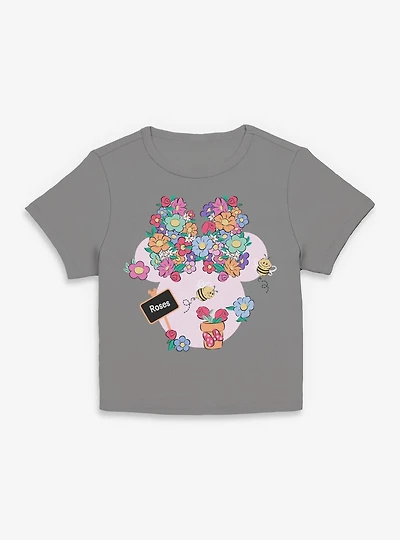 Disney Minnie Mouse Bow Flowers & Garden Women Baby T-Shirt