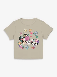 Disney Minnie Mouse Figaro And Flowers Women Baby T-Shirt