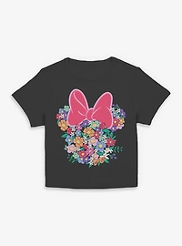Disney Minnie Mouse Head Full Of Flowers Women Baby T-Shirt