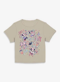 Disney Minnie Mouse And Figaro Gardem Collage Women Baby T-Shirt