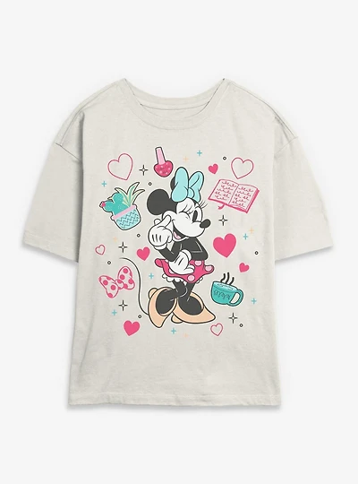 Disney Minnie Mouse Girlie Stuff Womens Skimmer T-Shirt