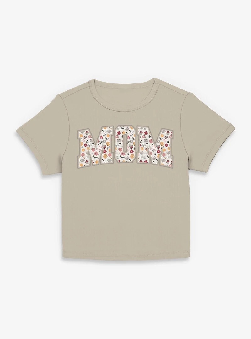 Disney Minnie Mouse Mom Collegiate Flowers Women Baby T-Shirt