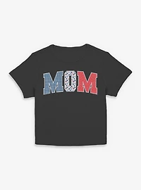Disney Minnie Mouse Mom Collegiate Patterns Women Baby T-Shirt