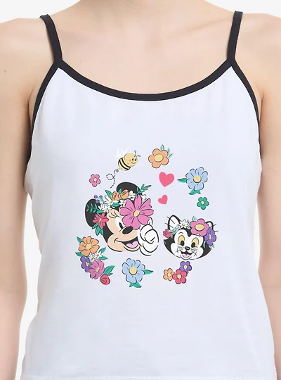 Disney Minnie Mouse Figaro And Flowers Womens Cami