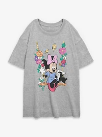 Disney Minnie Mouse And Figaro Swing Womens Oversized T-Shirt