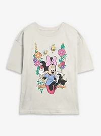 Disney Minnie Mouse And Figaro Swing Womens Skimmer T-Shirt