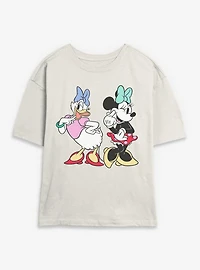 Disney Minnie Mouse And Daisy Duck Cutesy Womens Skimmer T-Shirt