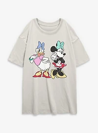 Disney Minnie Mouse And Daisy Duck Cutesy Womens Oversized T-Shirt