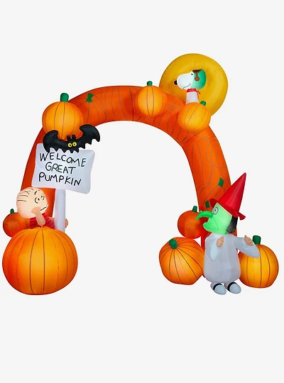 Peanuts Great Pumpkin Inflatable Archway with Charlie Brown Snoopy and Lucy Airblown