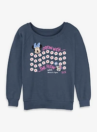 Disney Minnie Mouse & Figaro Grow With The Flow Womens Slouchy Sweatshirt