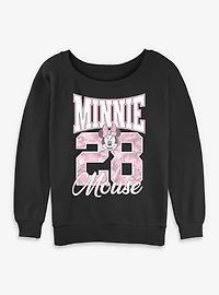 Disney Minnie Mouse 28 Collegiate Womens Slouchy Sweatshirt