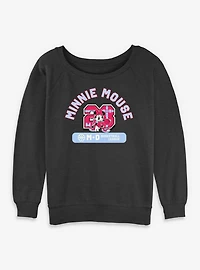 Disney Minnie Mouse Basketball League 28 Womens Slouchy Sweatshirt