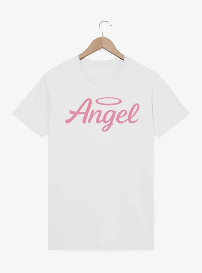 Angel Pink Text With Halo T-Shirt