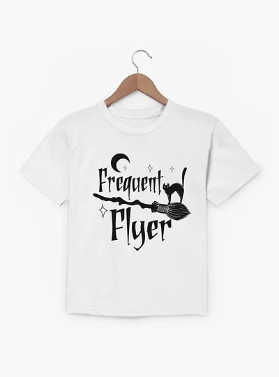 Frequent Flyer Broom And Cat Youth T-Shirt