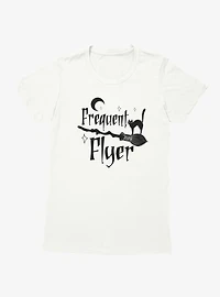 Frequent Flyer Broom And Cat Womens T-Shirt
