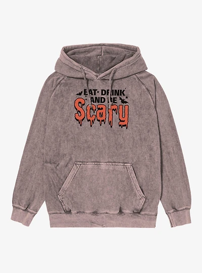 Eat Drink And Be Scary Mineral Wash Hoodie