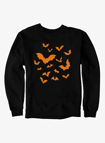 Orange Bats Flying Montage Sweatshirt