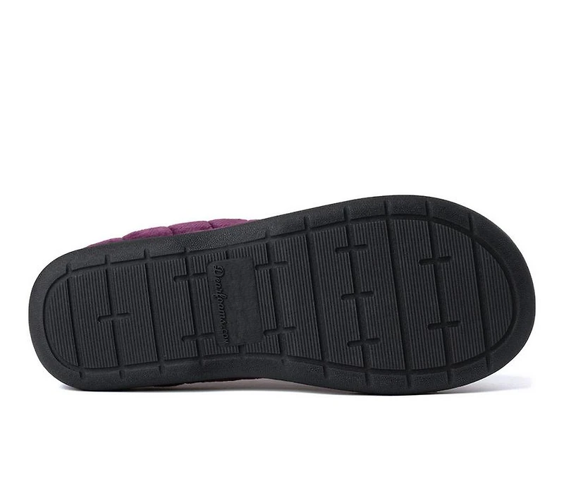 Dearfoams Darcy Velour Clog with Quilt Cuff Slippers