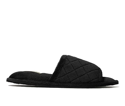 Dearfoams Beatrice Terry Slide with Quilted Vamp Slippers