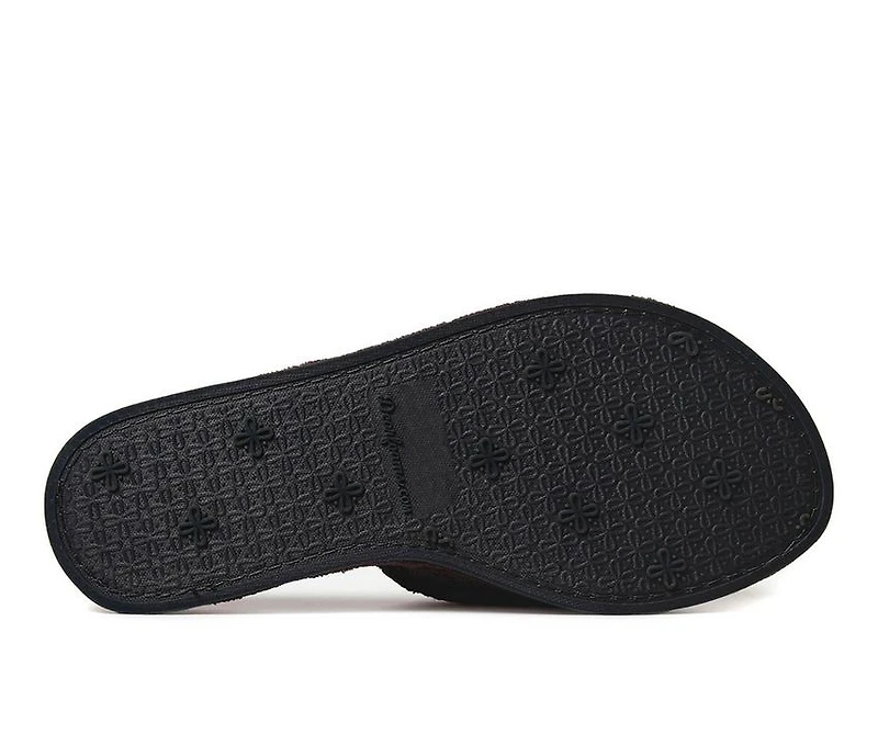 Dearfoams Beatrice Terry Slide with Quilted Vamp Slippers
