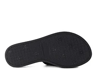 Dearfoams Beatrice Terry Slide with Quilted Vamp Slippers