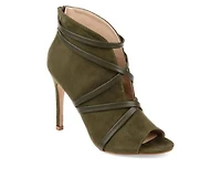 Women's Journee Collection Samara Stiletto Peep Toe Booties