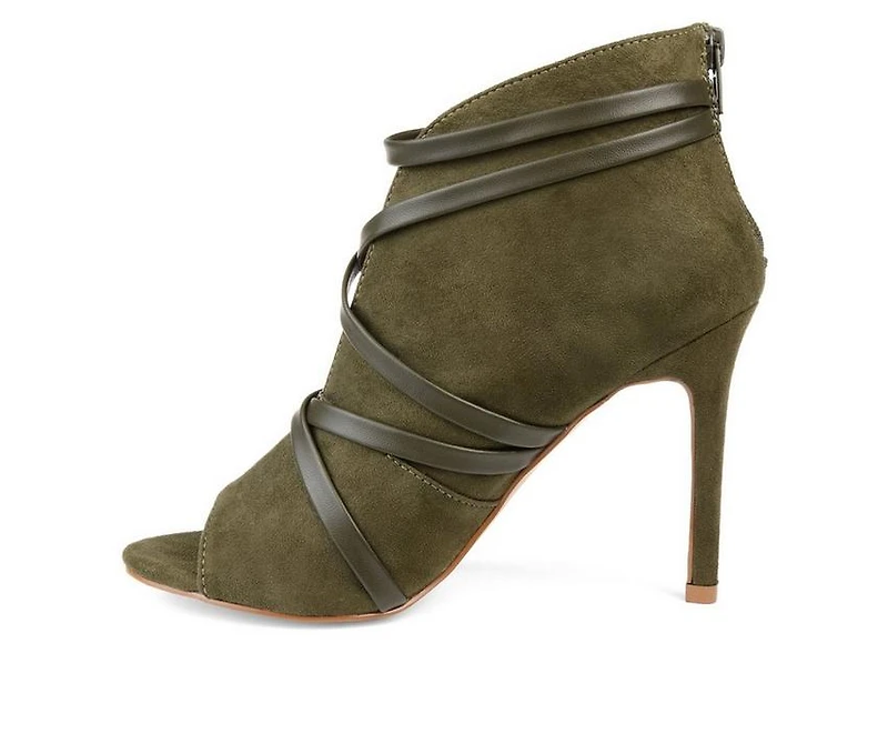Women's Journee Collection Samara Stiletto Peep Toe Booties