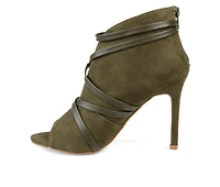Women's Journee Collection Samara Stiletto Peep Toe Booties