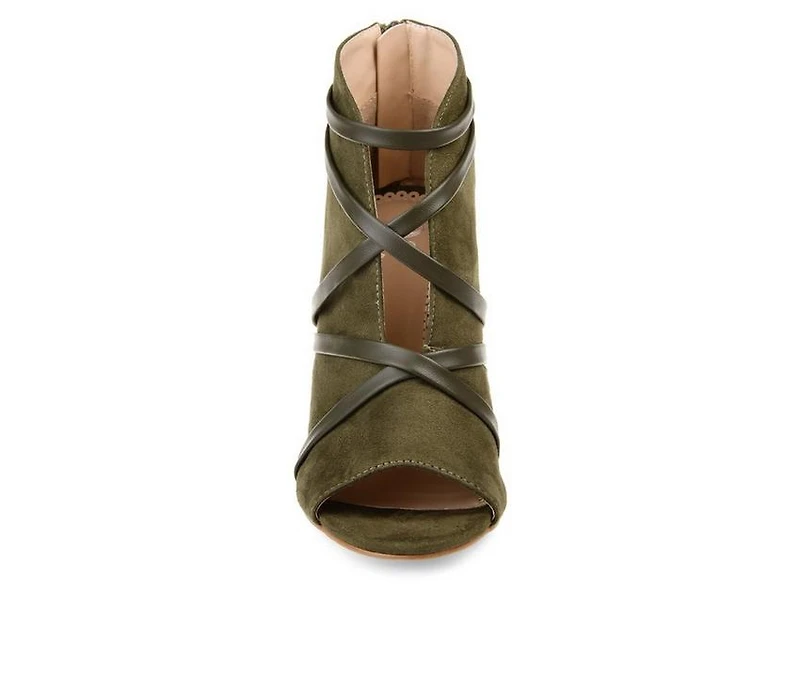 Women's Journee Collection Samara Stiletto Peep Toe Booties