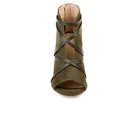 Women's Journee Collection Samara Stiletto Peep Toe Booties