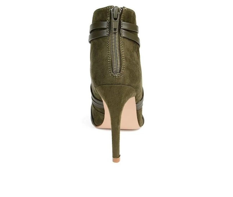 Women's Journee Collection Samara Stiletto Peep Toe Booties