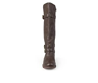 Women's Journee Collection Bite Wide Calf Knee High Boots