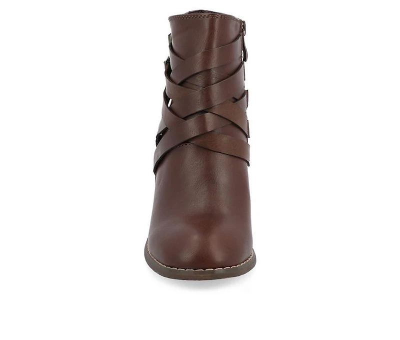 Women's Journee Collection Strap Booties