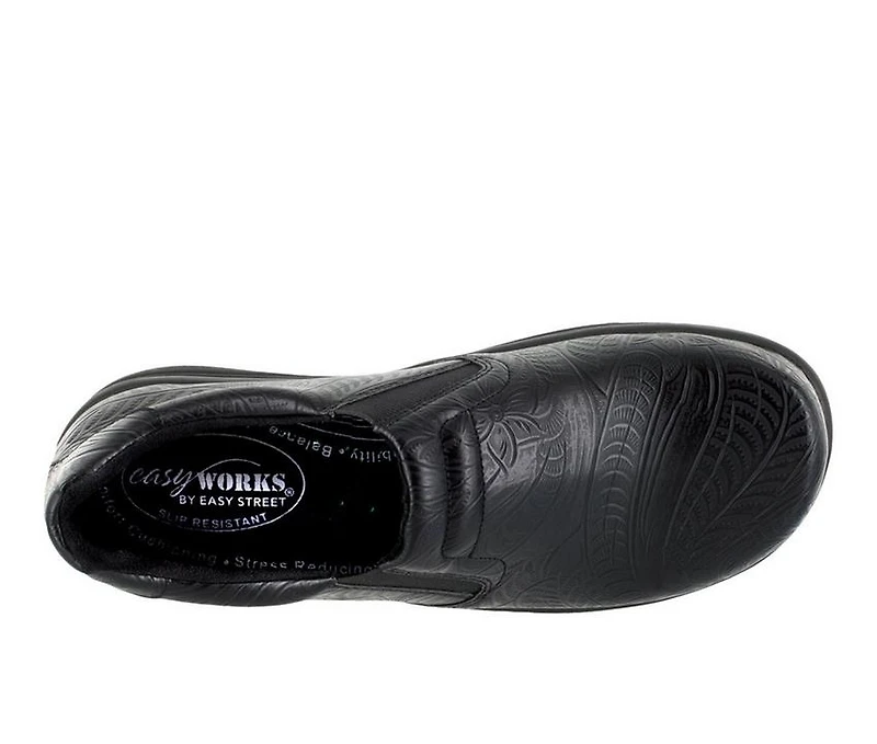 Women's Easy Works by Street Bind Embossed Leather Slip-Resistant Clogs