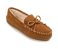 Minnetonka Women's Pile Lined Hardsole Moccasins