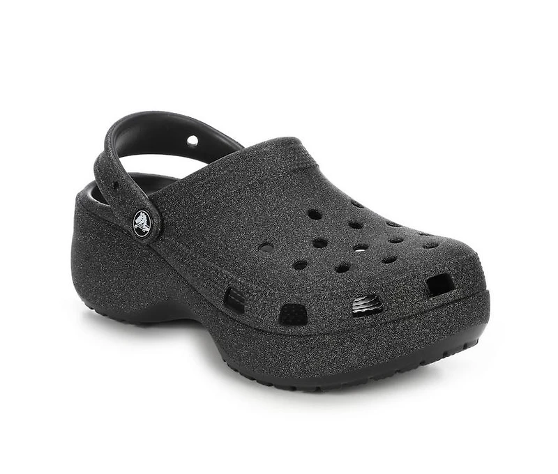 Women's Crocs Classic Platform Glitter Clogs