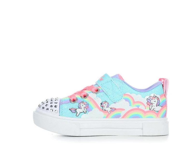 Girls' Skechers Toddler Twinkle Sparks Toes Light-Up Sneakers