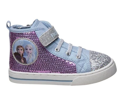 Girls' Disney Toddler & Little Kid Frozen Canvas Hi-Top Sneakers
