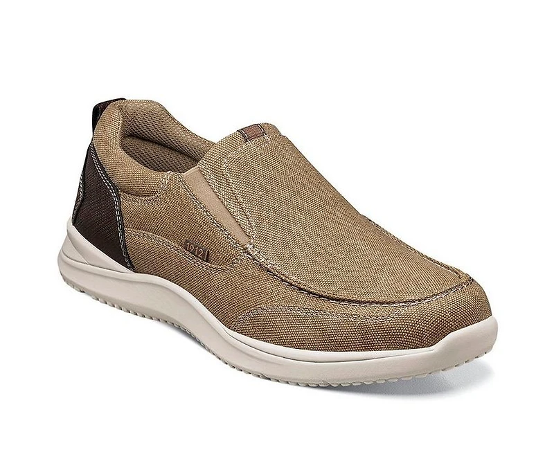 Men's Nunn Bush Conway Canvas Moc Toe Slip-On Shoes