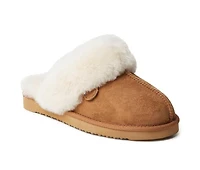 Fireside by Dearfoams Women's Sydney Genuine Sherling Scuff Slippers