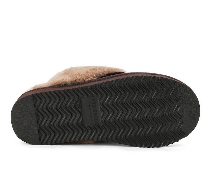 Fireside by Dearfoams Women's Sydney Genuine Sherling Scuff Slippers
