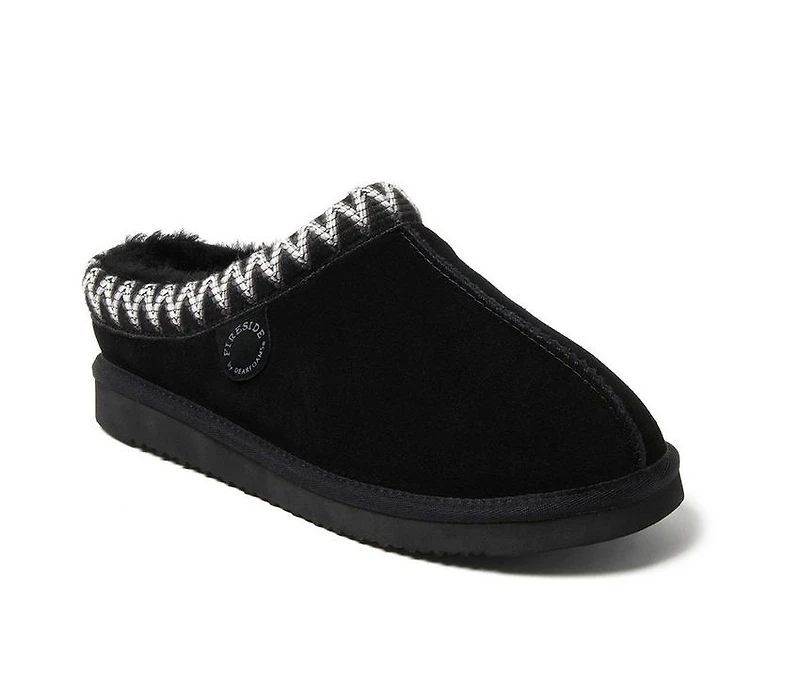 Fireside by Dearfoams Men's Grafton Genuine Shearling Clog Slippers