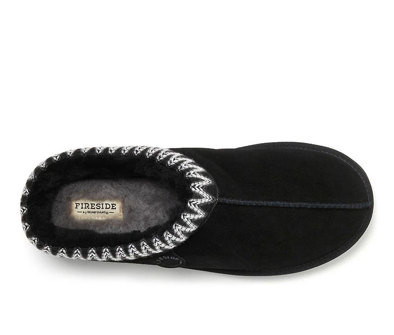 Fireside by Dearfoams Men's Grafton Genuine Shearling Clog Slippers