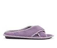 MUK LUKS Ada Micro Chenille Criss Cross Slippers