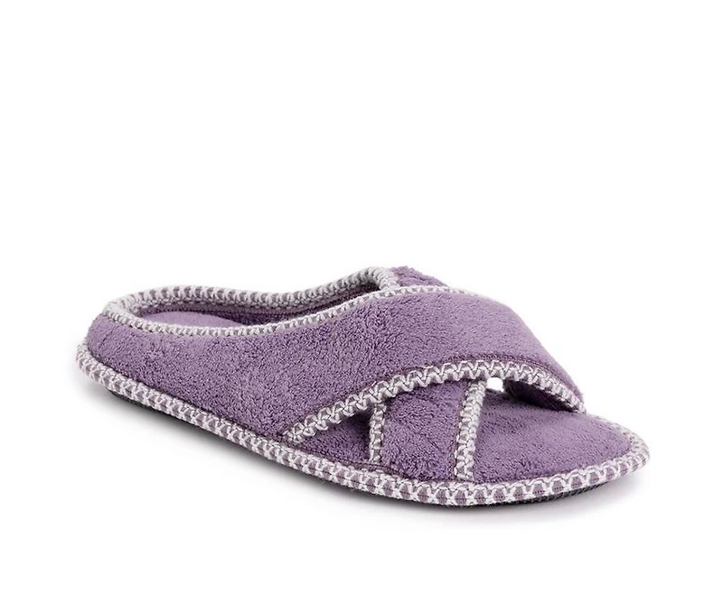MUK LUKS Ada Micro Chenille Criss Cross Slippers