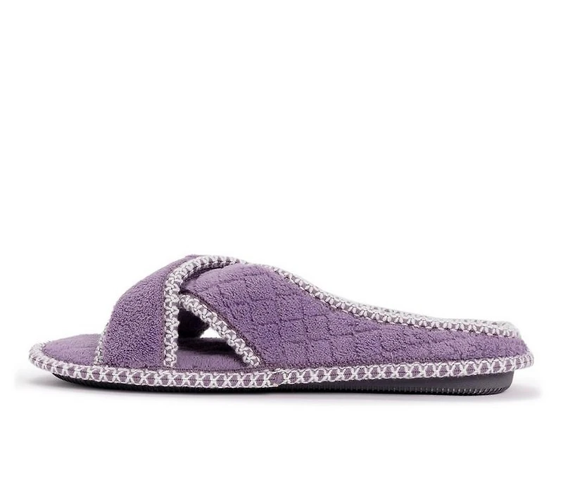 MUK LUKS Ada Micro Chenille Criss Cross Slippers